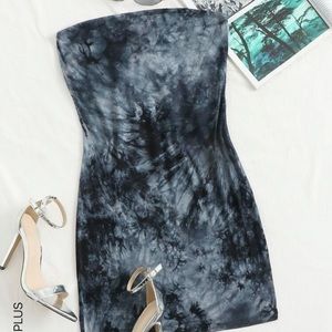 Tie Dye Tube Bodycon Dress